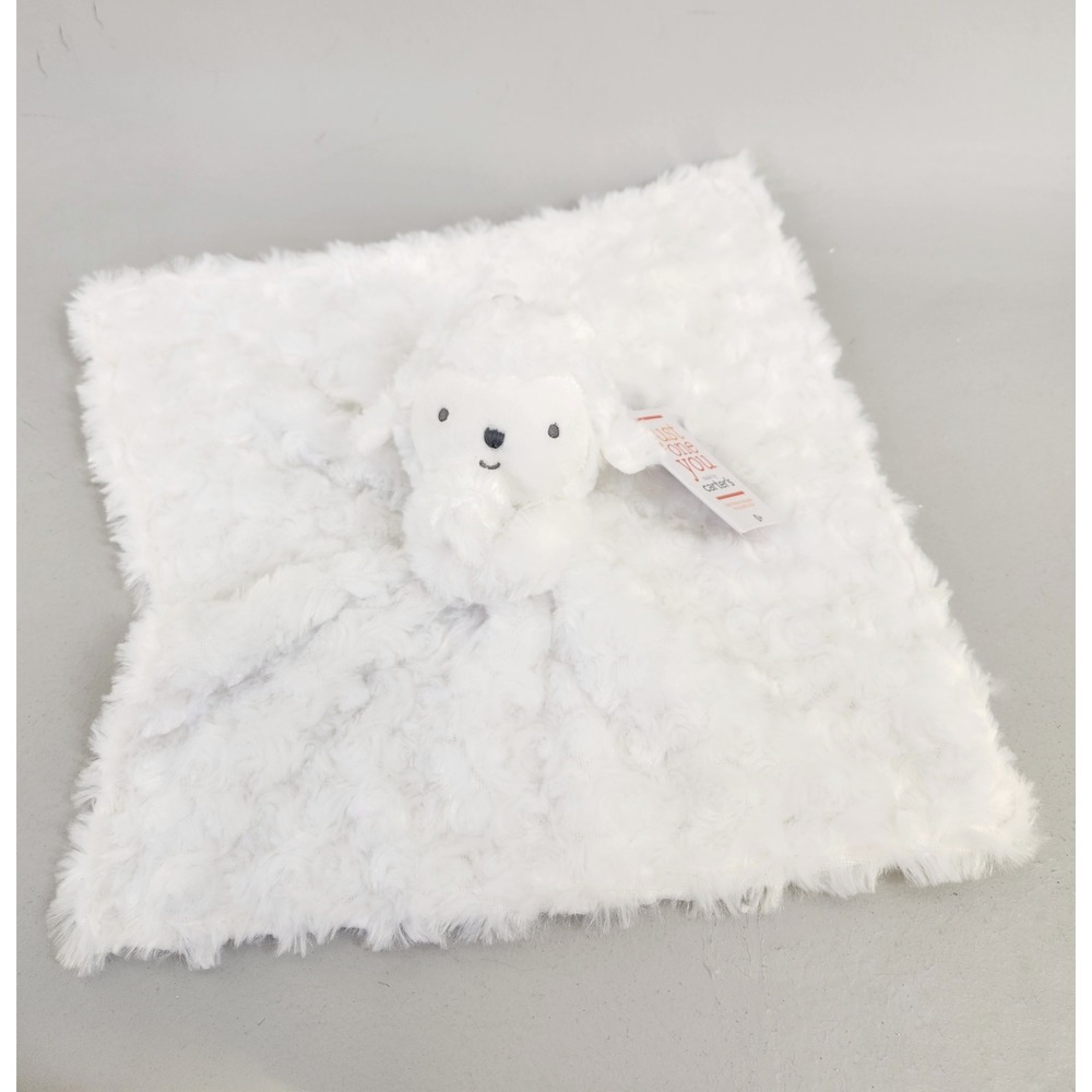 Just One You Carter's Lamb Security Blanket Baby OS White New Star Print Lovey